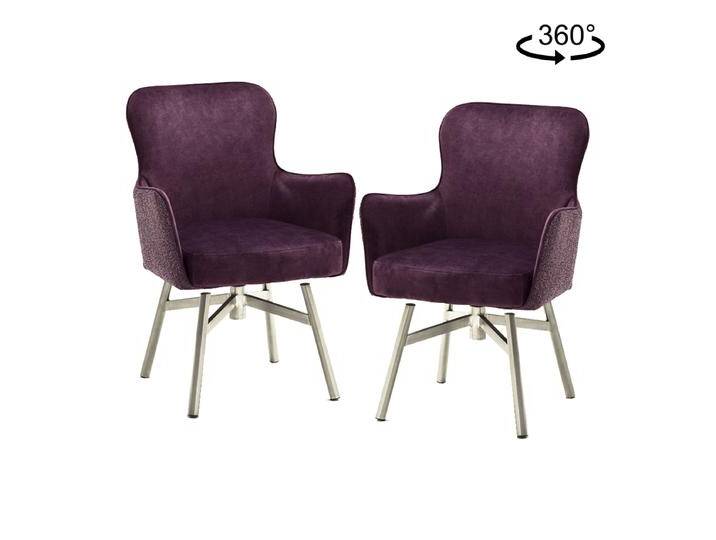 MCA furniture Polsterstuhl Sheffield mit Armlehnen Sitzschale B mit 4-Fuß-Gestell oval Luxus-Komfortsitz 360 Grad drehbar Stühle im 2er Set MCA furniture Polsterstuhl Sheffield mit Armlehnen Sitzschale B mit 4-Fuß-Gestell oval Luxus-Komfortsitz 360 Grad drehbar Stühle im 2er Set von MCA-furniture