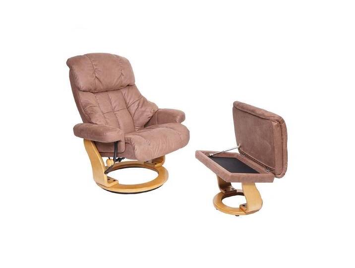 MCA furniture Relaxsessel Edmonton-R, Breite Armlehnen, Um 360° drehbar, braun, braun, naturbraun von MCA-furniture