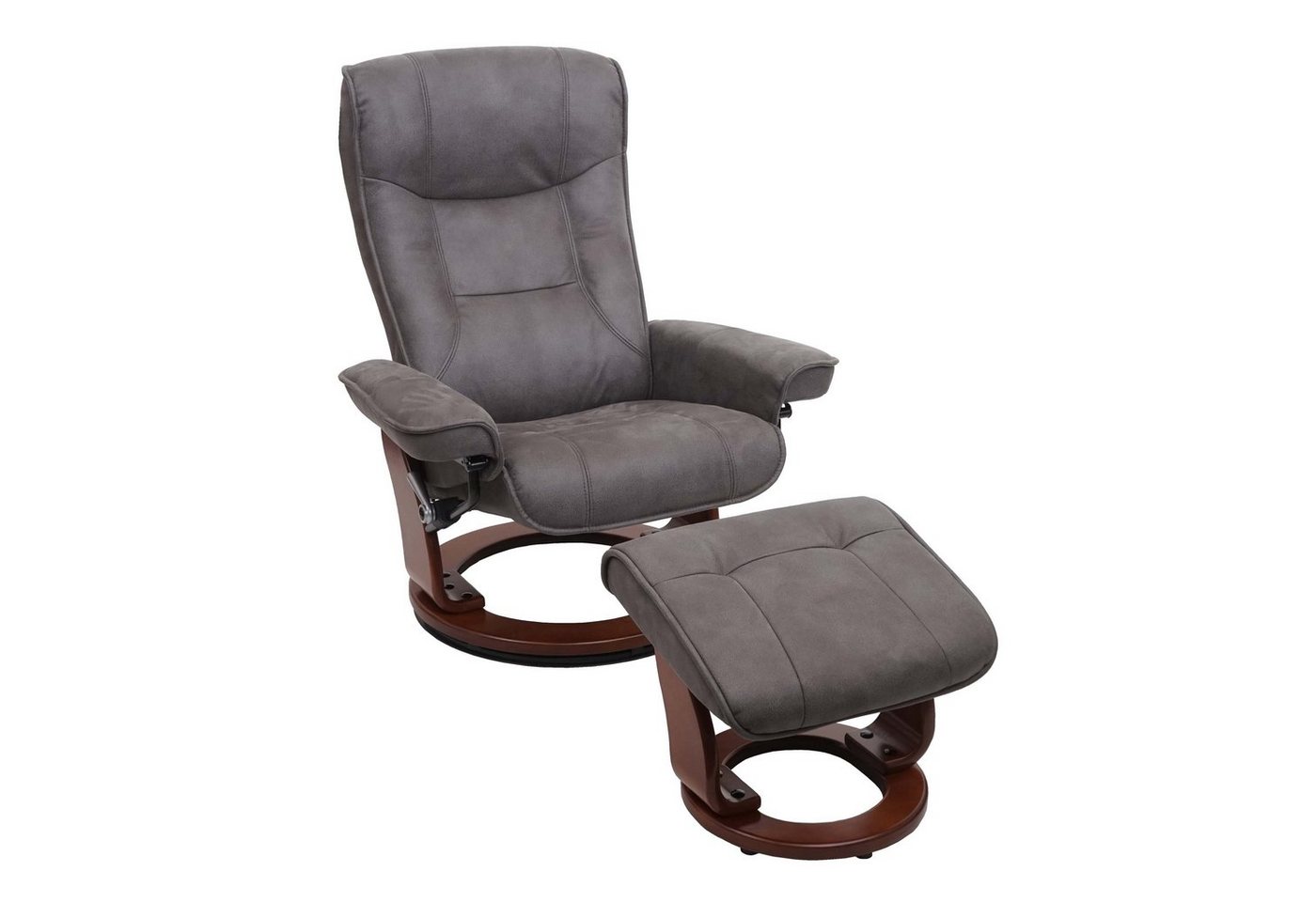 MCA furniture Relaxsessel Halifax-S, Inkl. gepolstertem Fußhocker, Sessel um 360° drehbar, Breite Armlehnen von MCA furniture