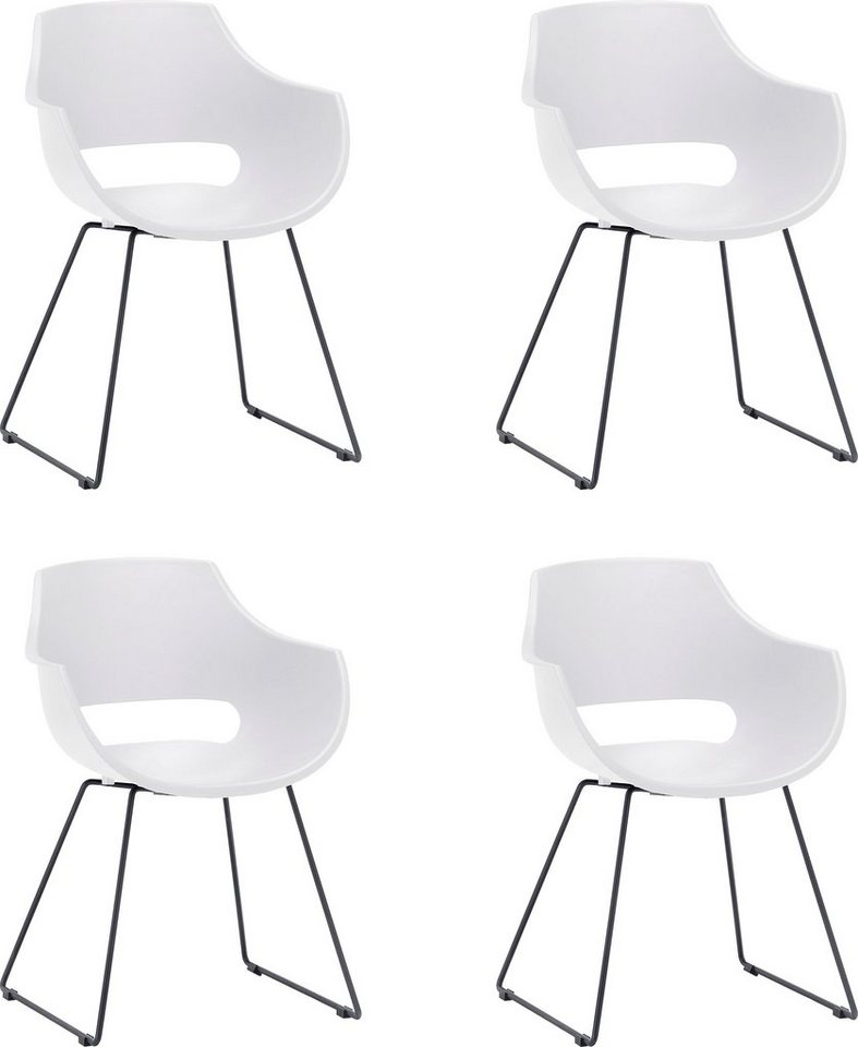 MCA furniture Schalenstuhl Rockville (Set, 4 St), 4er-Set, Kufe, Kunststoff, Belastbarkeit 120 kg, Sitzhöhe ca. 46 cm von MCA furniture