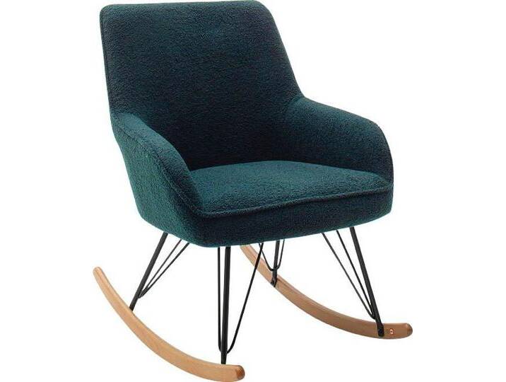 MCA furniture Schaukelstuhl HOPKINS (1 St), Kufe: Buche, eichfarben, grün von MCA-furniture