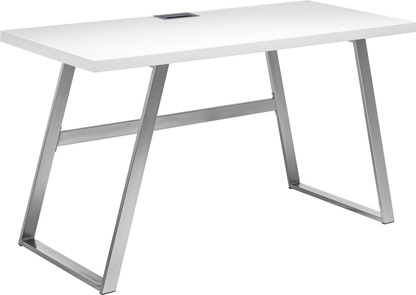 MCA furniture Schreibtisch Andria, Weiß matt lackiert mit Kabeldurchlass, Breite 140 cm von MCA furniture