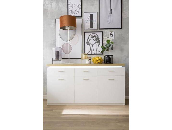 MCA furniture Sideboard 156 x 83 x 44 cm (B/H/T), weiß von MCA-furniture