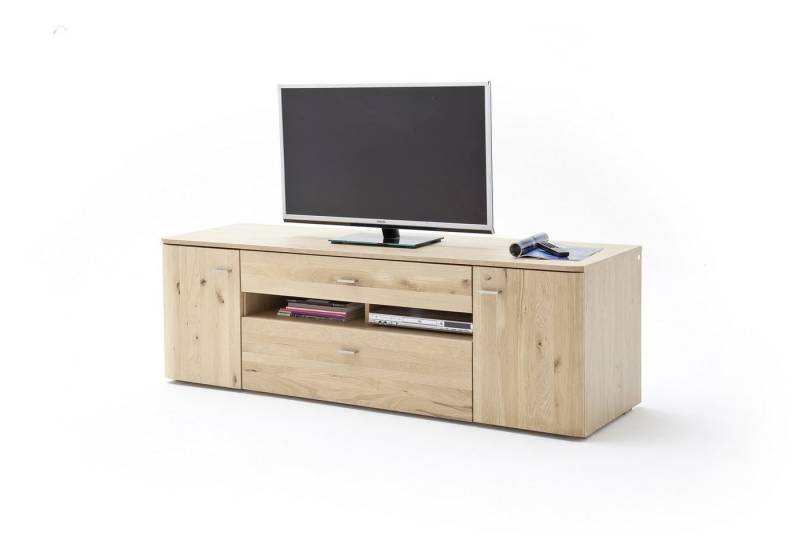 MCA furniture TV-Board 2 Türen, 2 Schübe, Eiche bianco massiv / Furnier - 180x59x50 (BxHxT) von MCA furniture