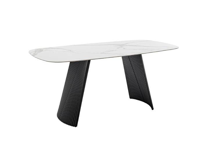 MCA furniture Tobelo Esstisch ca. 180 x 90 cm mit gerundeter Tischplatte in wählbarer Keramikausführung sowie schwarz lackiertem Design-Metallgestell MCA furniture Tobelo Esstisch ca. 180 x 90 cm mit gerundeter Tischplatte in wählbarer Keramikausführung sowie schwarz lackiertem Design-Metallgestell von MCA-furniture