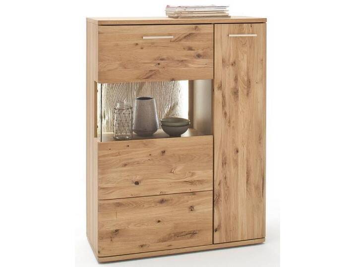 MCA furniture Vitrine Highboard 1 Santori, Eiche Bianco, ohne Beleuchtung, beige von MCA-furniture