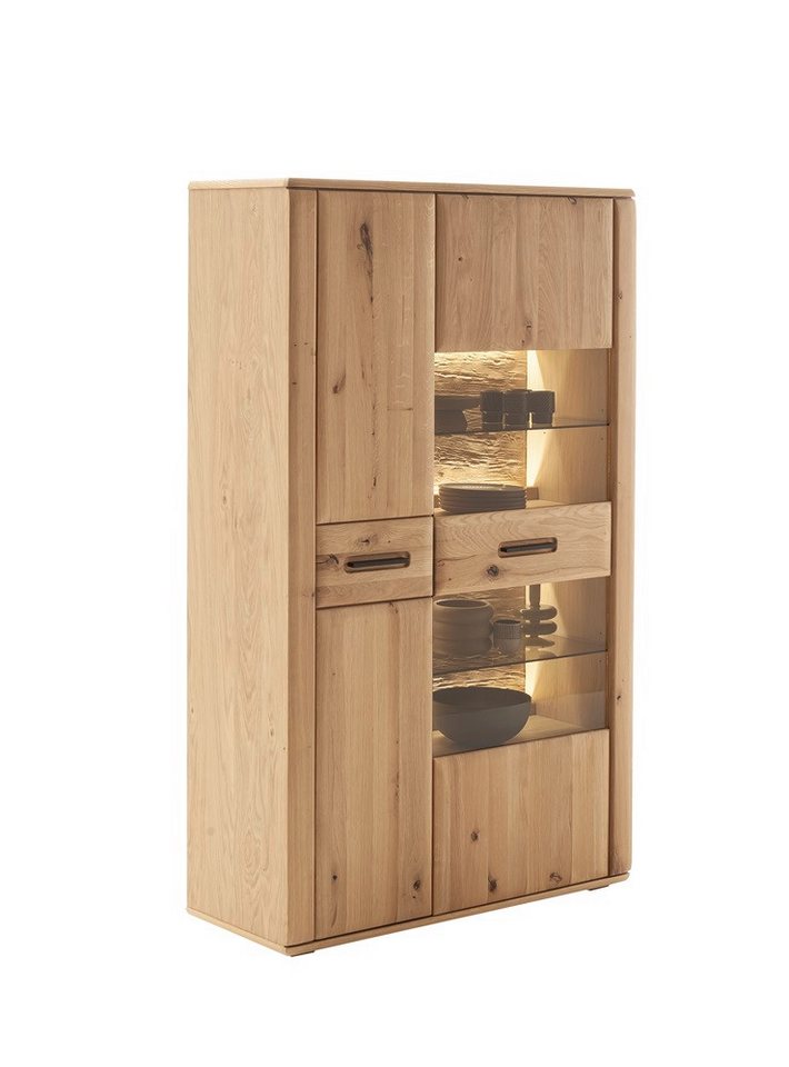 MCA furniture Vitrine Highboard Alento 2, Ast / Balkeneiche, ohne Beleuchtung Wohnzimmerschrank ca. 100 cm MCA furniture Vitrine Highboard Alento 2, Ast / Balkeneiche, ohne Beleuchtung Wohnzimmerschrank ca. 100 cm von MCA furniture