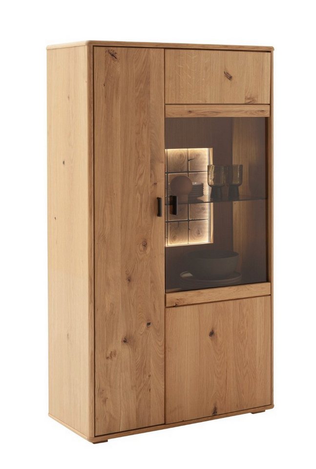 MCA furniture Vitrine Highboard Freeport 1, Ast-/ Balkeneiche, LED Beleuchtung von MCA furniture