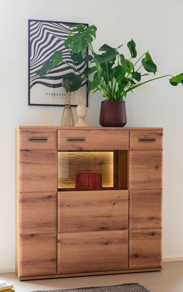 MCA furniture Vitrine Highboard Naxos, Eiche Evoke, ohne Beleuchtung von MCA furniture