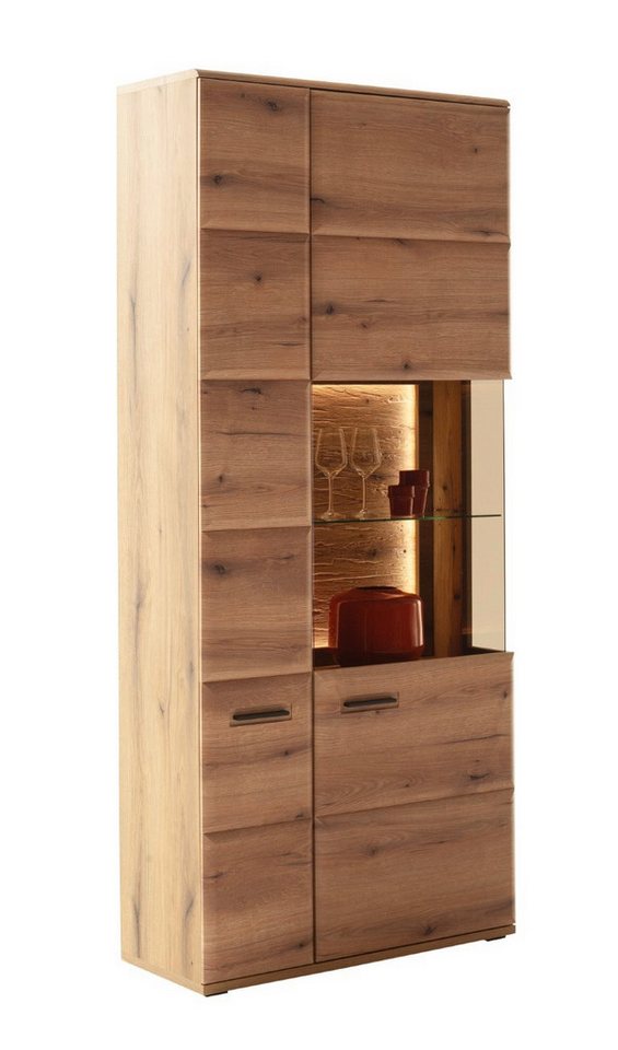 MCA furniture Vitrine Kombi-Vitrine Naxos, Eiche Evoke, ohne Beleuchtung von MCA furniture
