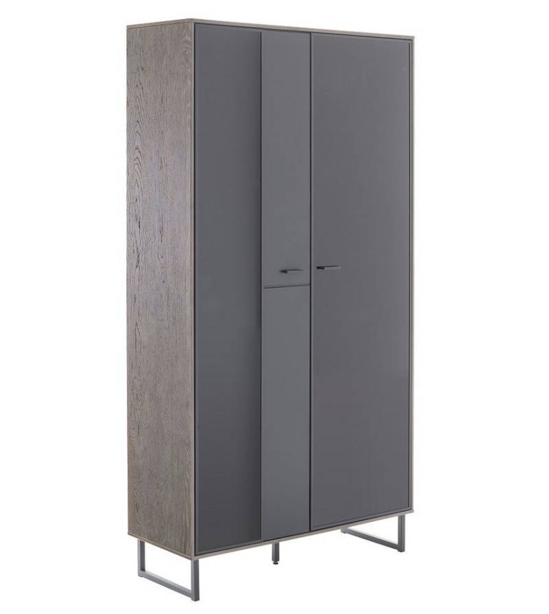 MCA furniture Vitrine Kombi-Vitrine Venezia 2, Softblack / Vulcano Eiche, ohne Beleuchtung Wohnzimmerkommode ca. 185 cm von MCA furniture