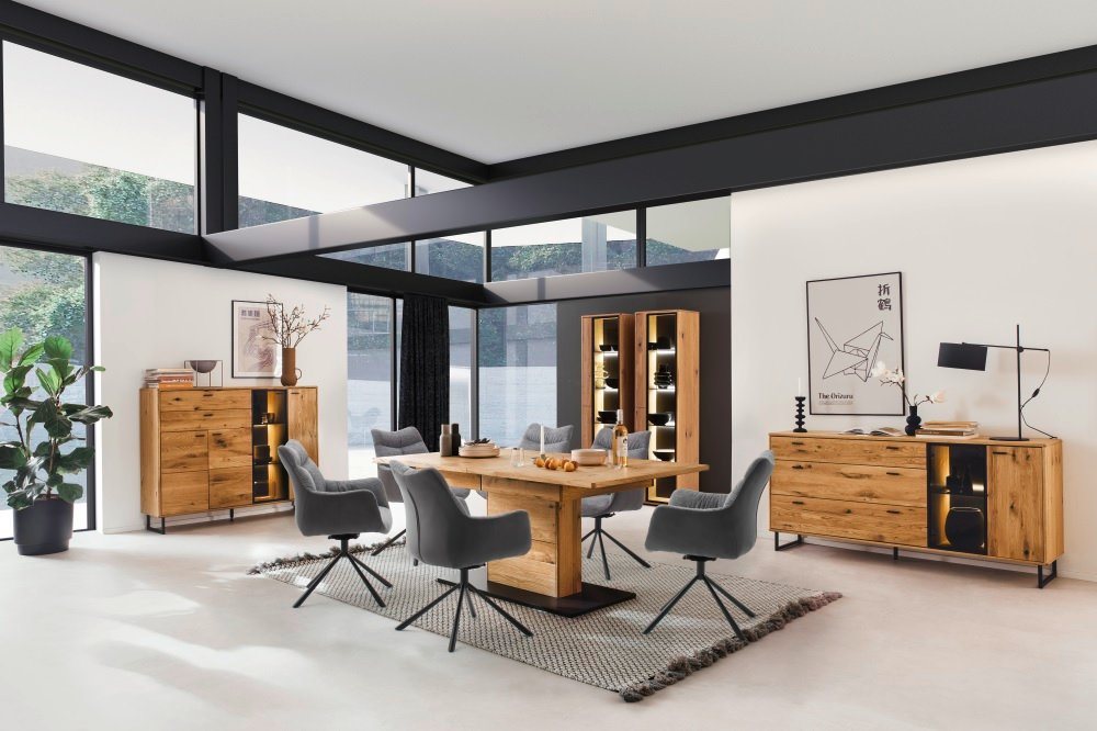 MCA furniture Vitrine Vitrine Arezzo, Wildeiche / anthrazit MCA furniture Vitrine Vitrine Arezzo, Wildeiche / anthrazit von MCA furniture
