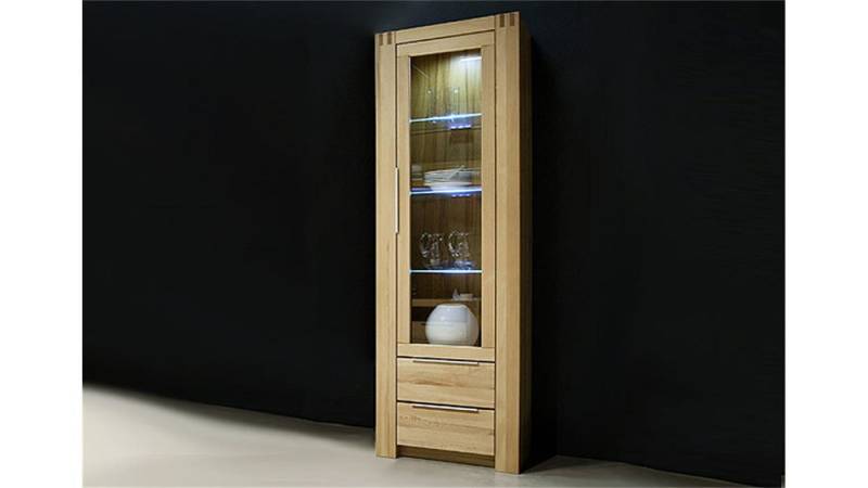 MCA furniture Vitrine Vitrine Giant rechts Kernbuche teilmassiv Wachseffektlack von MCA furniture