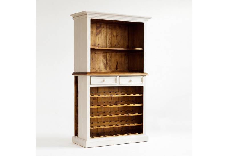 MCA furniture Weinschrank Weinschrank Bodde Kiefer massiv vintage used Look Landhaus von MCA furniture
