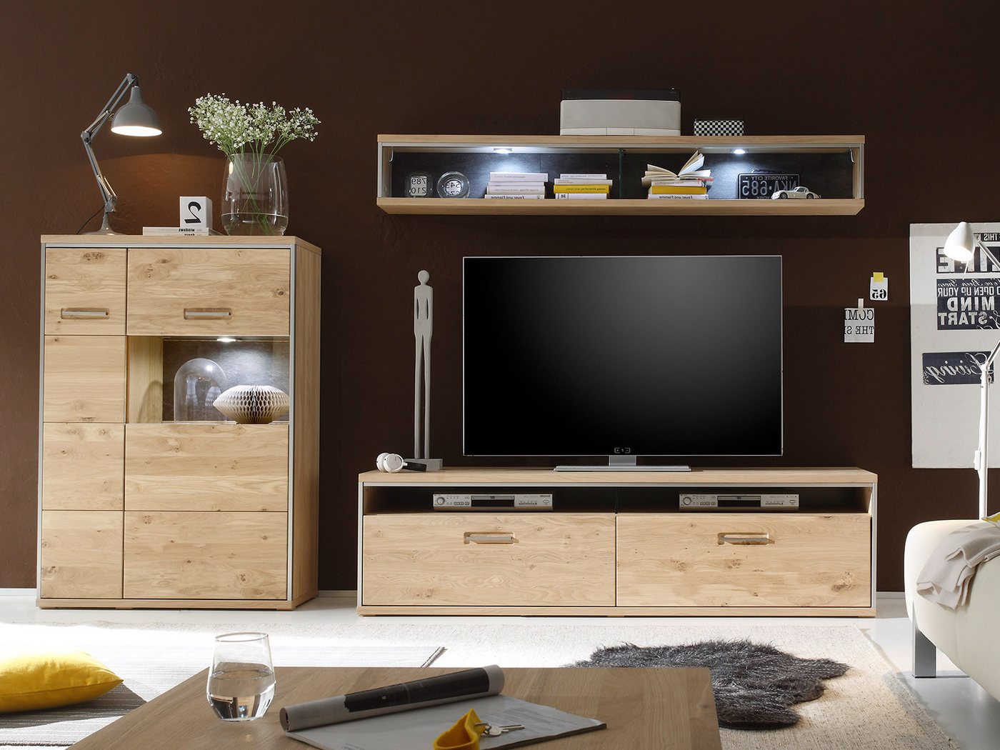 MCA furniture Wohnwand 288 x 176 x 52 cm (B/H/T) von MCA furniture