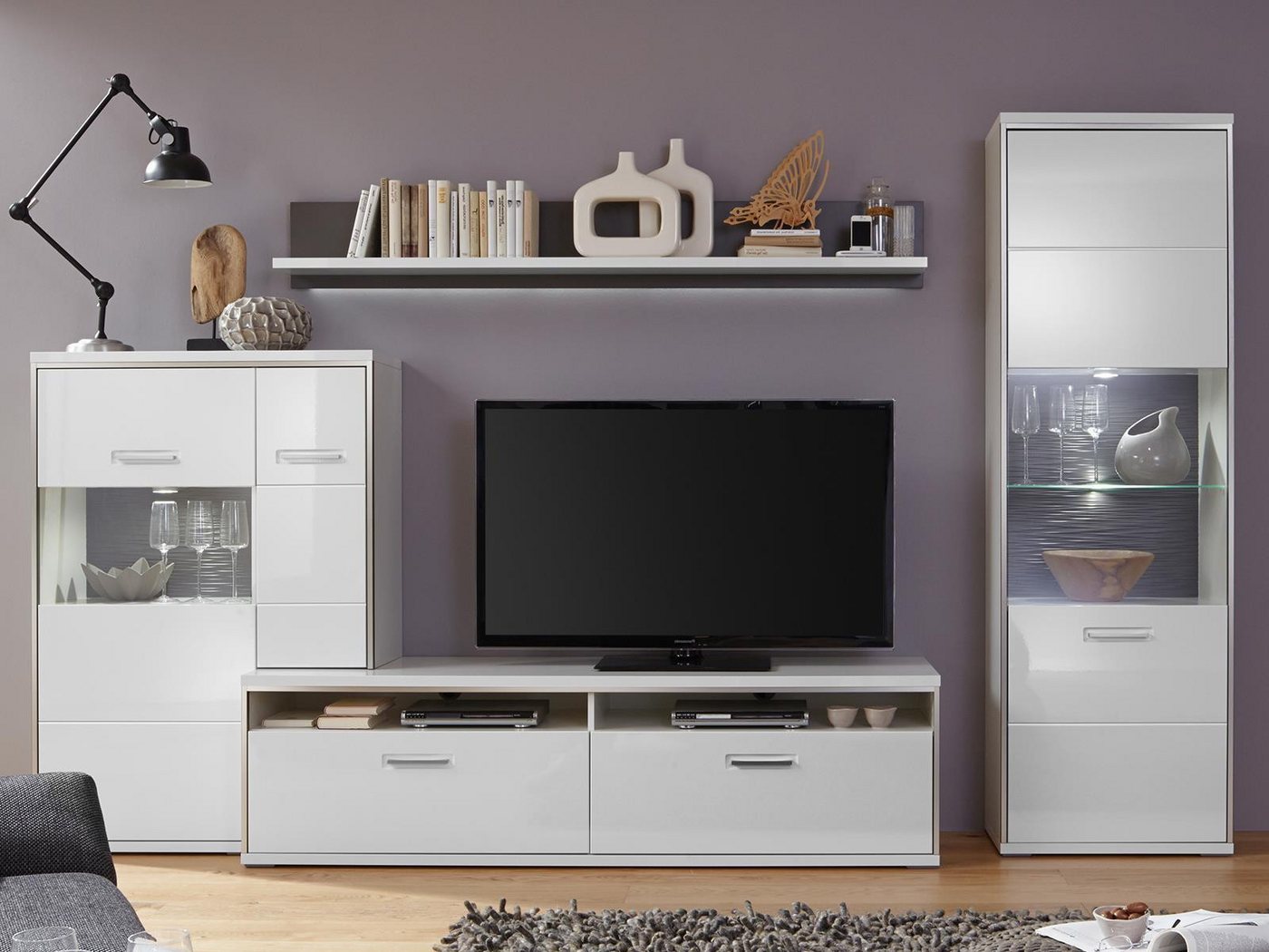 MCA furniture Wohnwand 319 x 201 x 52 cm (B/H/T) von MCA furniture