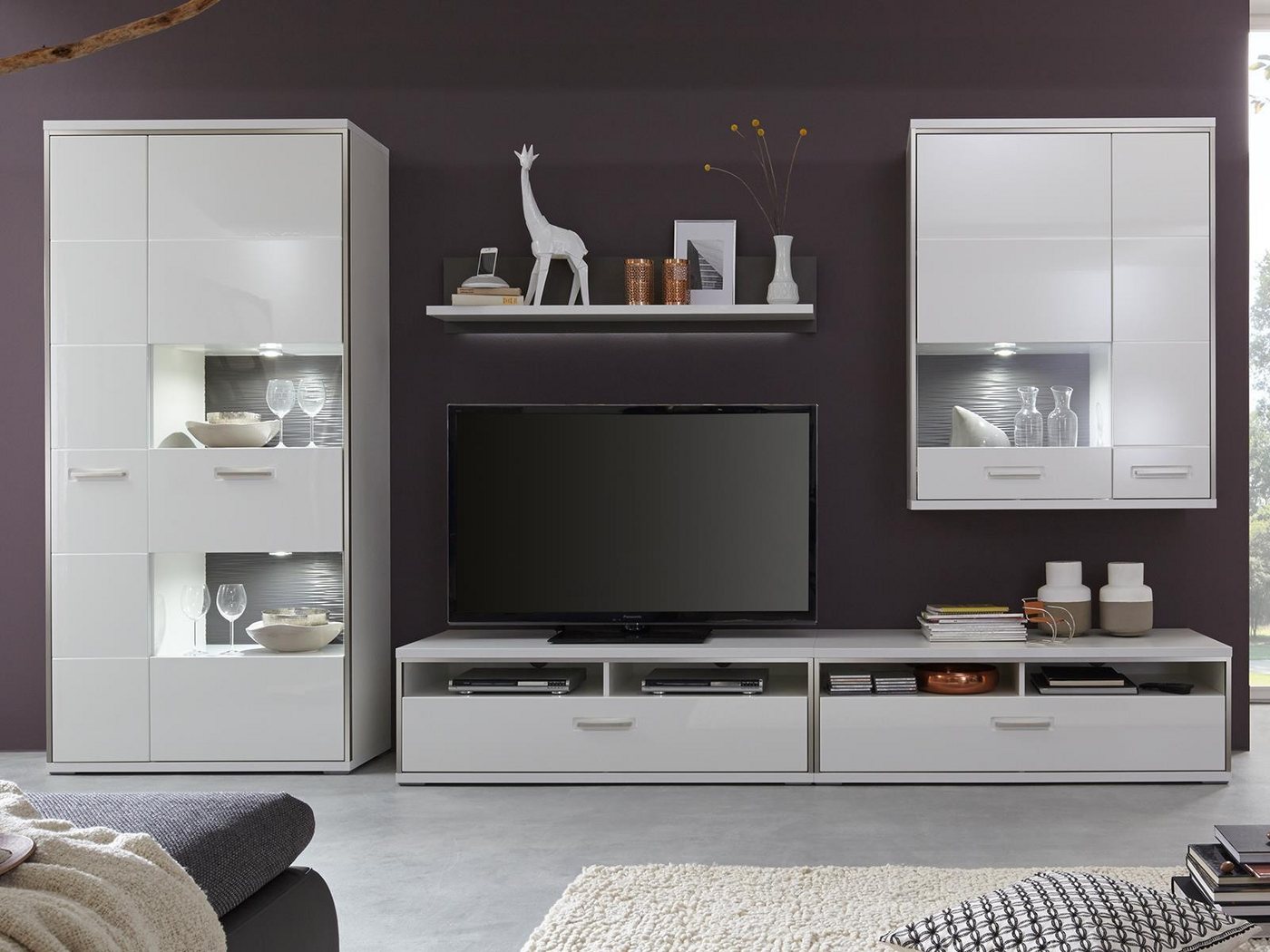 MCA furniture Wohnwand 351 x 201 x 52 cm (B/H/T) von MCA furniture