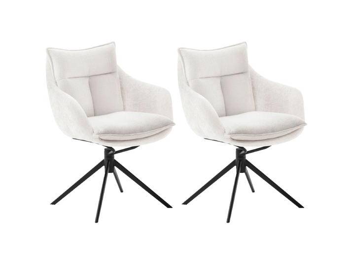 MCA furniture drehbarer Esszimmerstuhl Parker mit Armlehne creme im 2er-Set mit Rückhol- und Schwingfunktion Gestell schwarz oder Edelstahl MCA furniture drehbarer Esszimmerstuhl Parker mit Armlehne creme im 2er-Set mit Rückhol- und Schwingfunktion Gestell schwarz oder Edelstahl von MCA-furniture