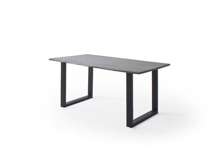 MCA living Baumkantentisch in Akazie grau / anthrazit - 160x76,5x90 (BxHxT), grau von MCA-furniture