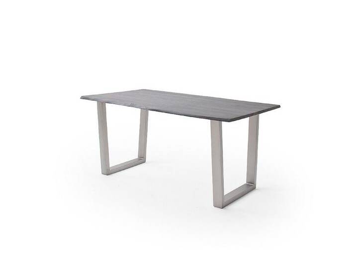 MCA living Baumkantentisch in Akazie grau lackiert - 160x76,5x90 (BxHxT), grau von MCA-furniture