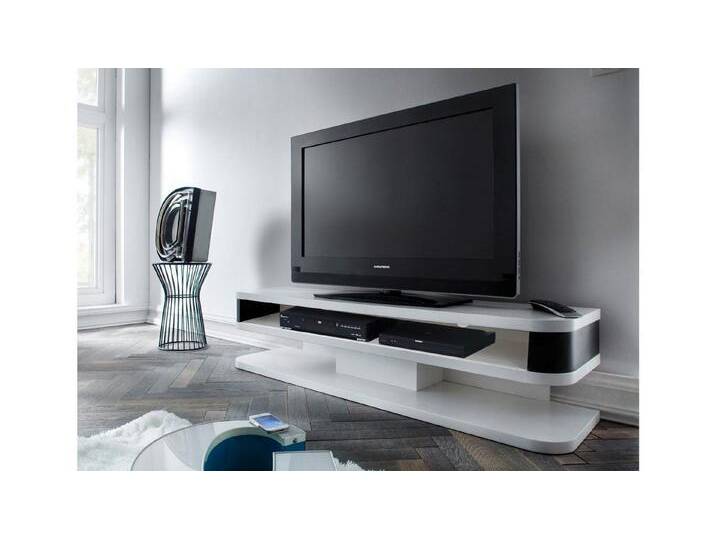 MCA living Lowboard TV Board JUNIOR Lowboard weiß schwarz matt lackiert 151 cm von MCA-furniture