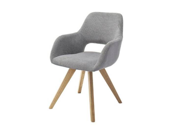 MCA living Schalenstuhl in Lichtgrau, Stoffmix Fantasy/ Arizona - 56x86x64 (BxHxT), grau von MCA-furniture