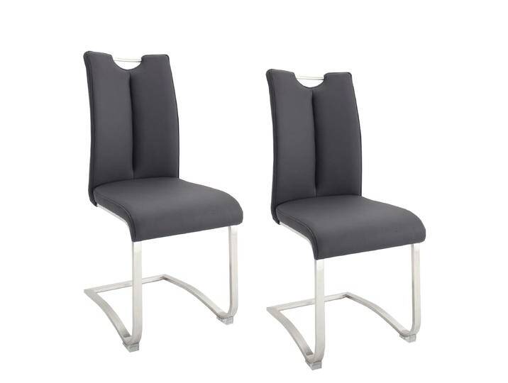 Schwingstuhl Artos 2XL Esszimmerstuhl mit Griff im 2er-Set Bezug aus Leder in vielen Farben Gestell Flachrohr Edelstahl gebürstet Schwingstuhl Artos 2XL Esszimmerstuhl mit Griff im 2er-Set Bezug aus Leder in vielen Farben Gestell Flachrohr Edelstahl gebürstet von MCA-furniture
