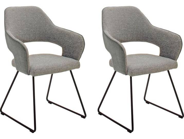 Stuhl MCA FURNITURE NEWCASTEL , grau (melange, anthrazit), B:58cm H:87cm T:59cm, Stühle, Kufenstuhl Esszimmerstuhl, Stuhl belastbar bis 130 Kg von MCA-furniture