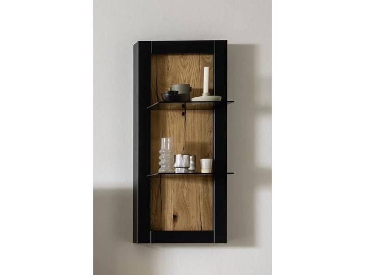 Wandboard Cesena Wildeiche / schwarzgrau mit 2er Set LED Bandbeleuchtung 100 cm Wandboard Cesena Wildeiche / schwarzgrau mit 2er Set LED Bandbeleuchtung 100 cm von MCA-furniture