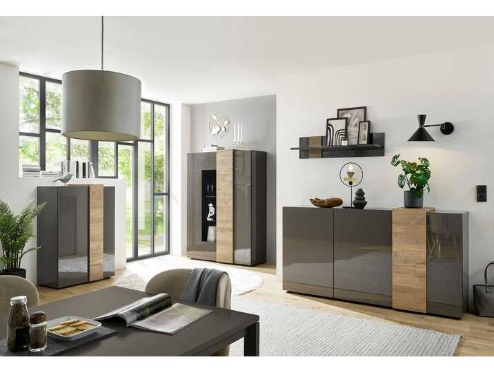 Wandboard MCA FURNITURE Positano , grau (dunkelgrau), B:100cm H:25cm T:27cm, Holzwerkstoff, Regale, Breite ca. 100 cm von MCA-furniture