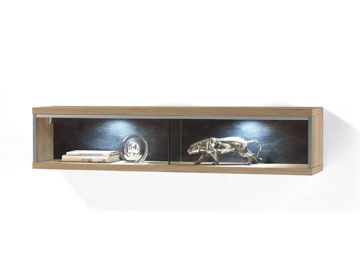 Wandregal Espero klein Asteiche Bianco LED Beleuchtung mit 2er Set LED Unterbauspot Wandregal Espero klein Asteiche Bianco LED Beleuchtung mit 2er Set LED Unterbauspot von MCA-furniture