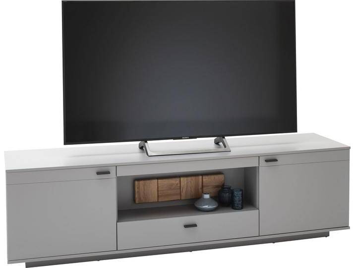 Wohnwand MCA FURNITURE Zadar , grau (arktis grau), B:280cm H:197cm T:50cm, Holzwerkstoff, Kastenmöbel-Sets, moderne Wohnwandkombination in Arktis Grau, wahlweise mit Beleuchtung von MCA-furniture