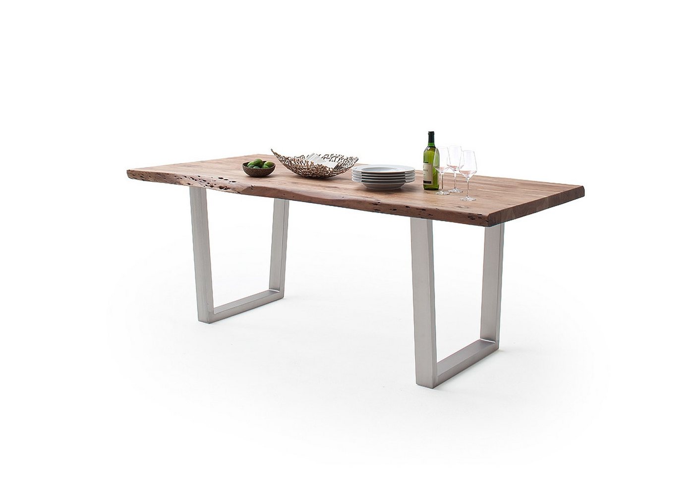 MCA living Baumkantentisch in Akazie natur lackiert - 220x79,5x100 (BxHxT) von MCA living