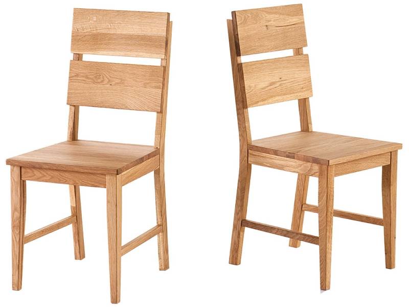 MCA living Esszimmerstuhl (2er Set) in Wildeiche aus Massivholz - 42x93x49 (BxHxT) (2er Set, 2 St) von MCA living