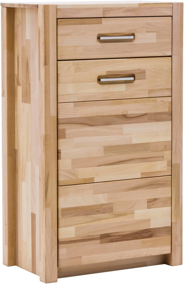 MCA living Garderobenschrank Fenja Kommode, Schrank, Drehtürenschrank - Höhe 112 cm (1-St) Massivholz, Kernbuche, 1 Tür, 1 Schubkasten, Breite 66 cm von MCA living