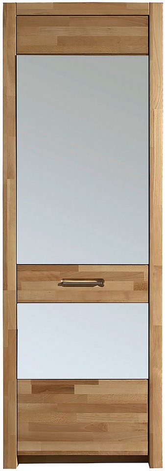 MCA living Garderobenschrank Fenja Spiegelschrank, Schrank, Drehtürenschrank - Höhe 203 cm (1-St) Massivholz, Kernbuche, 1 Spiegeltür, 1 Kleiderstange, Breite 66 cm von MCA living