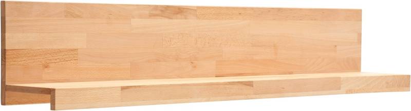 MCA living Wandboard Fenja Wandpaneel, Wandregal, Regal, Regal mit Boden, 1-tlg., Massivholz, Kernbuche, 1 Boden mit Blende, Breite 150 cm von MCA living