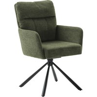 MCA UTICA 4 Fuß Stuhl mit Armlehnen Stahl/Stoffbezug 180° drehbar von MCA