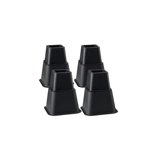 6 Zoll Robuste Plastikbettlifter Mit Stabilen Basis Tragbare Möbel Risers Set Von 8 Für Sofa Tischschreibtisch Aufbewahrungsbett Möbel Risers von MCAOAL