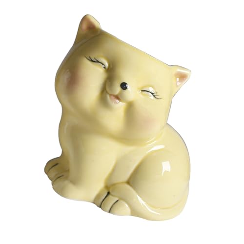 Keramik Fleischy Pflanzenbehälter Kätzchen Form Cartoon Keramik Kakten Blumen Pflanzer Heimdischgarten Accessorie Kinderzimmer Topf von MCAOAL