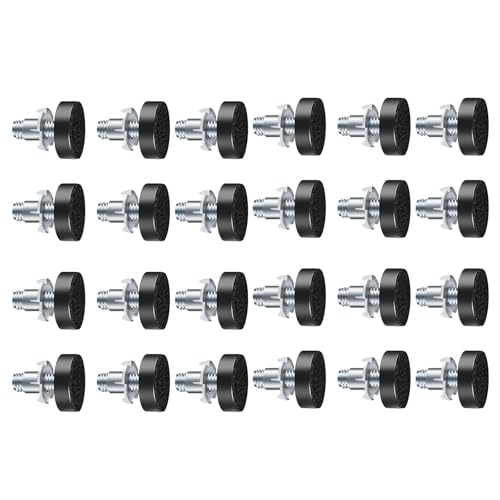 MCAOAL 24 Pieces Möbelnivelling Set M6Threadde Bein Extender Für Tischestühle Schränke Unebene Oberflächen Verstellbare Möbelstufe von MCAOAL