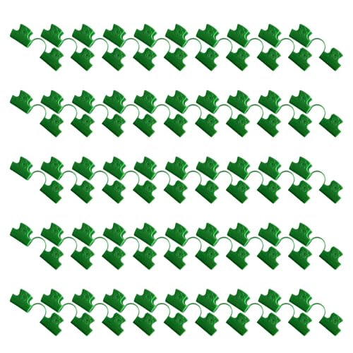 MCAOAL 50pcs Verdickte Gewächshausfilm Pflanze Unterstützung Klemmen Gartenschuppenreihe Abdeckung Netunnel Hoop Plastik Grüne Schatten Mehrzweck Gartenklammern Für Schattenstoff von MCAOAL