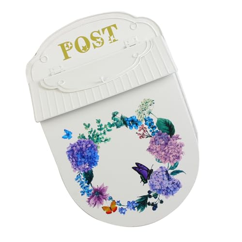 MCAOAL Antike Schmiedeeisereisen Postfach Für Gartenwand Freien Mit Wetterfestem Finish Wandkasten Dekoration Dekoration von MCAOAL