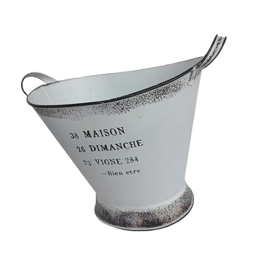 MCAOAL Hochleistungs Eisen Pflanzer Mit Verstärkten Kanten Und Griffen Für Gartendekoration Innen Und Außenbereich Doppelhandwerk Plant Basin von MCAOAL