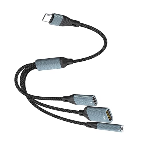 MCAOAL Multifunktions USB Adapterkabel 3 5mm Sound PD60W Ladung OTGS Datenübertragung Für Tablets Und PC von MCAOAL