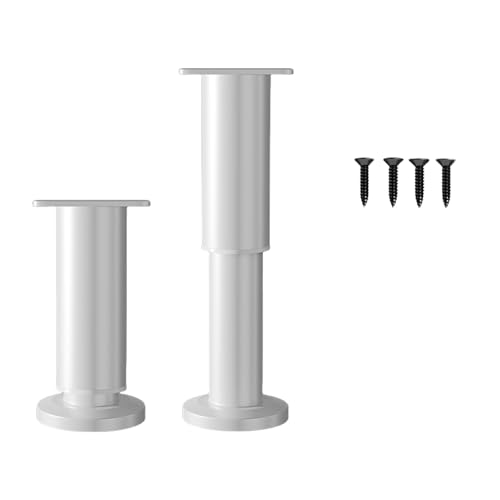 MCAOAL Packung Mit 2 Verstellbaren Stahlmöbeln Beine Sofa Couch Beine Stoßdämpferung Fußpolster Für Schreibtisch Couches Regale & Kommode Couchtisch Couchtisch von MCAOAL