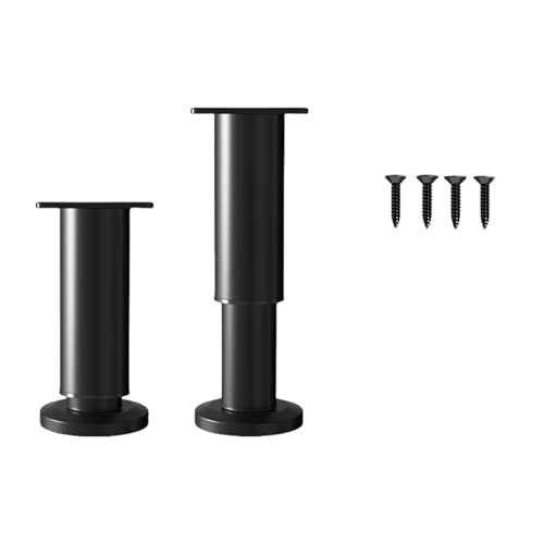 MCAOAL Packung Mit 2 Verstellbaren Stahlmöbeln Beine Sofa Couch Beine Stoßdämpferung Fußpolster Für Schreibtisch Couches Regale & Kommode Couchtisch Couchtisch von MCAOAL