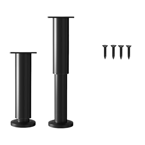 MCAOAL Packung Mit 2 Verstellbaren Stahlmöbeln Beine Sofa Couch Beine Stoßdämpferung Fußpolster Für Schreibtisch Couches Regale & Kommode Couchtisch Couchtisch von MCAOAL