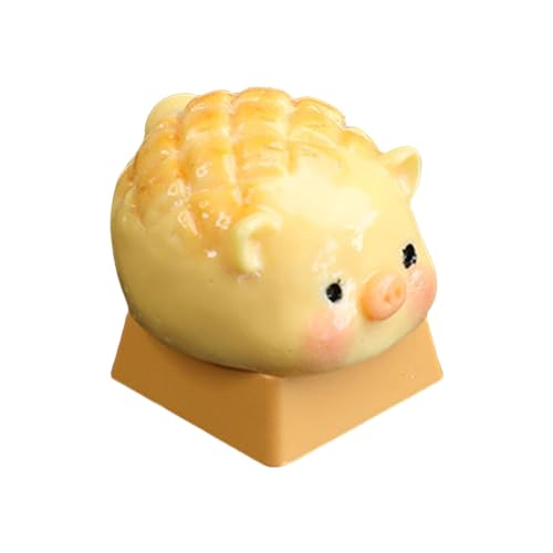 MCAOAL Piggy Ananasbrötchen Original Skulptastschlüsselharzenschlüsselcap Für Crosses Axises Keyboards Anpassungsliebhaber Mechanische Tastaturen Keycap von MCAOAL