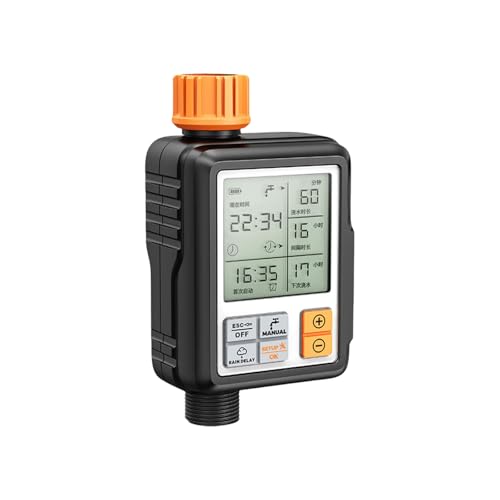 MCAOAL Programmierbares Hausgarten Wassertimer Einstellbarer Zyklus 15 Tage Intervall Regensensoren Batteriebetriebene Bewässerungsvorrichtung Zuletzt Anlagen Wasserveranstaltung von MCAOAL